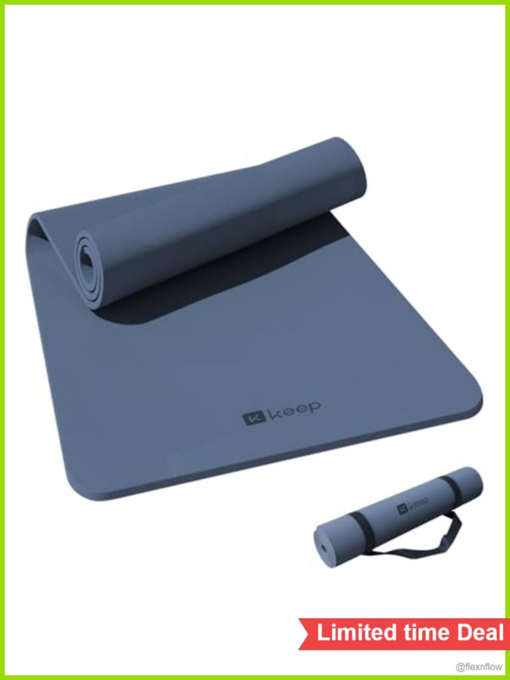 Extra Wide 7mm Thick Yoga Mat 72"x32" Non-Slip TPE Exercise Mat